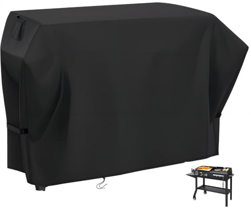 Grill Cover for Blackstone Duo Model 1819 with Hood and Stand, Protective Waterproof UV Resistant Heavy Duty Cover Accessories for 17 Inch Griddle and Charcoal Grill Combo - 52