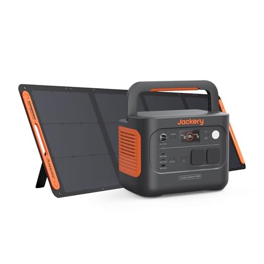 Jackery Powerstation 1000 v2 mit 200W Solarpanel, 1070Wh LiFePO4 Solargenerator, 1500W AC/100W USB-C Ausgang,1 Std. Schnellladung für Camping, Wohnmobil, Notfall