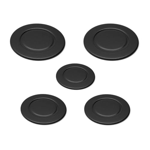 W10832694 Range Surface Burner Cap Set for Whirlpool, Gas Stove Burner Caps 5-Pack