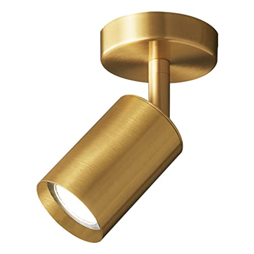 IUokLU Wall lamp Light Luxury All Copper Surface Mounted Spotlight GU10 Modern Minimalist LED Downlight Bedroom Bedside Lamp Lighting Fixture 3-Color Dimming,