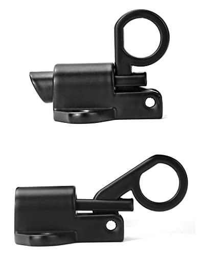 QWORK® 2 Stück Spring Riegelschloss, Automatische Verriegelung Schlossriegel mit Schrauben, Geeignet für Holztüren, Schranktüren, Balkontüren, Gartentüren, Fenster (Schwarz)