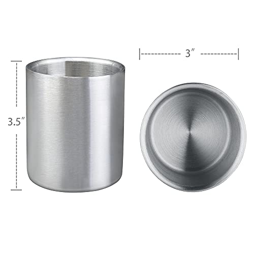 Ale Pomos Whiskey Glass Set Of 2 Stainless Steel, Bourbon Glasses,Double Walled Whiskey Tumbler,Unbreakable 10Oz Old Fashioned Glass, Whiskey Gifts For Men Or Whiskey Lover #TOP1