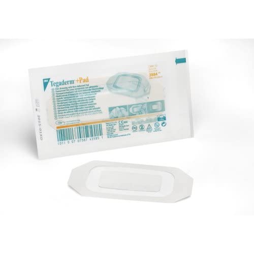 3Mtegaderm +Pad Transparent Dressing with Absorbent Pad - 2 3/8" X 4" Dressing, 1" X 2 3/8" Pad - Box
