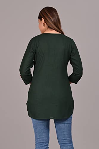 Image of Women's Rayon Straight Solid Casual Top /Kurta