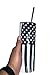 Flag with Wood Background Rustic White Wood Design - Stainless Steel Tumbler - Handmade - 20oz/ 30oz Straight Skinny Tumbler (20 Oz)