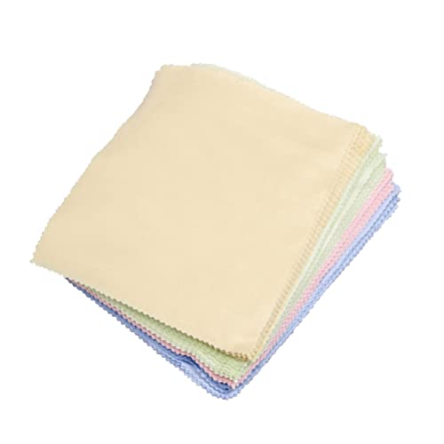 Frcolor 100個 布 メガネ拭きクロス 曇り止めワイプ サングラスクリーナー メガネ拭き用クロス 画面クリーニングクロス アイウェアクリーニングクロス 電話スクリーンクロス ファイバ