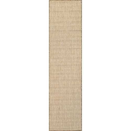 Alfombra runner nuLOOM Outdoor 2' x 6' marrón miniatura 6