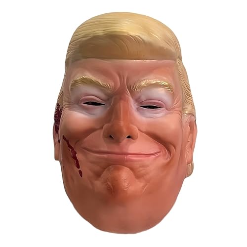 Realistic Celebrity Face Full Head Latex Mask Halloween Costume for Adults - Smile