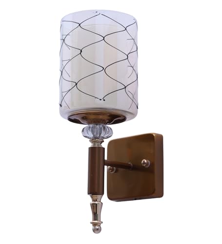 Image of ELAINTE Premium Wall Light | | Elegant Glass Wall Lamp for Living Room & Hallway | 3 Years Warranty | Free Bulb (Lunara-Single)