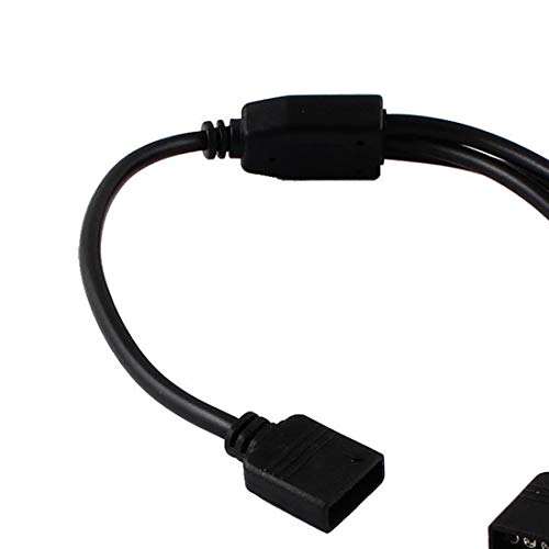 Faixa de LED durável RGB 4 pinos fêmea para 3 conectores fêmea cabo divisor 30 cm preto novo lançado