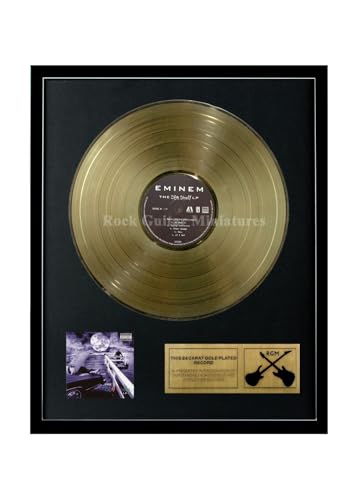 Rock Guitar Miniatures RGM1348 Eminem - The Slim Shady Gold Disc 24K Plated LP 12"