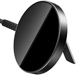 ESR Magsafe Certified Wireless Charger, HaloLock Kickstand Magnetic Charger,Fast Charging for iPhone 17/16/15/14/13/12 Series, AirPods 4, with 5 ft reinforced braided nylon Cable, Black