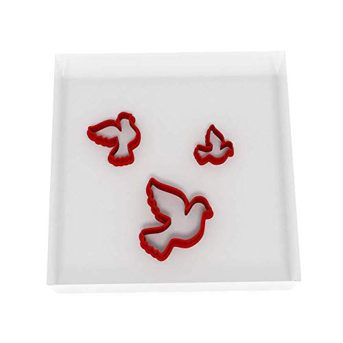 Custom Cutters Lot de 3 emporte-pièces en forme de colombe (1,5 cm, 2 cm, 3 cm) – Emballage recyclable