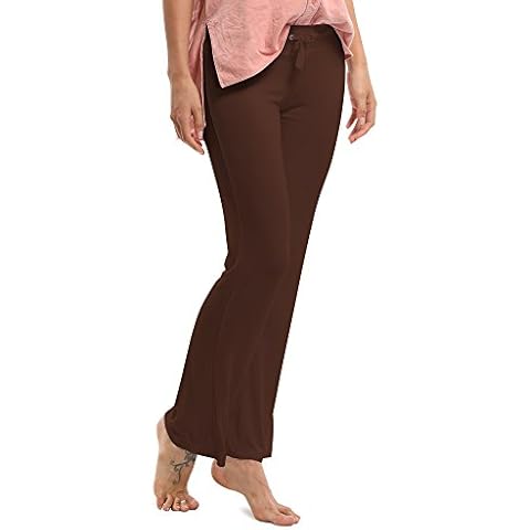 OCHENTA- Pantalones de yoga para mujer, color café, tamaño Small Cover