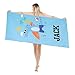Peronalize Name Blue Cartoon Lacoster Beach Towels Personalized Cute Beach Towels, Custom Name Unicorn Print Pool Towels, Various Sizes Beach Towel, Highly Absorbent Super Soft Microfiber Towels