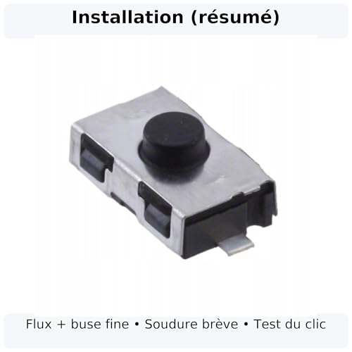 Micro-interrupteur SMD 6x3,8x2,5 mm composant de rechange pour clé Mazda 2 DE