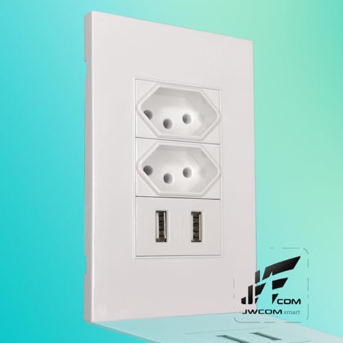 Tomada De Parede Duo Com 2 Entradas Usb Bivolt Jwcom