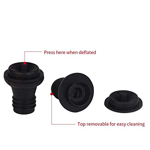 Bomba de vacío de ahorro de vinos y tapones de vacío de acero inoxidable (9PCS) 6