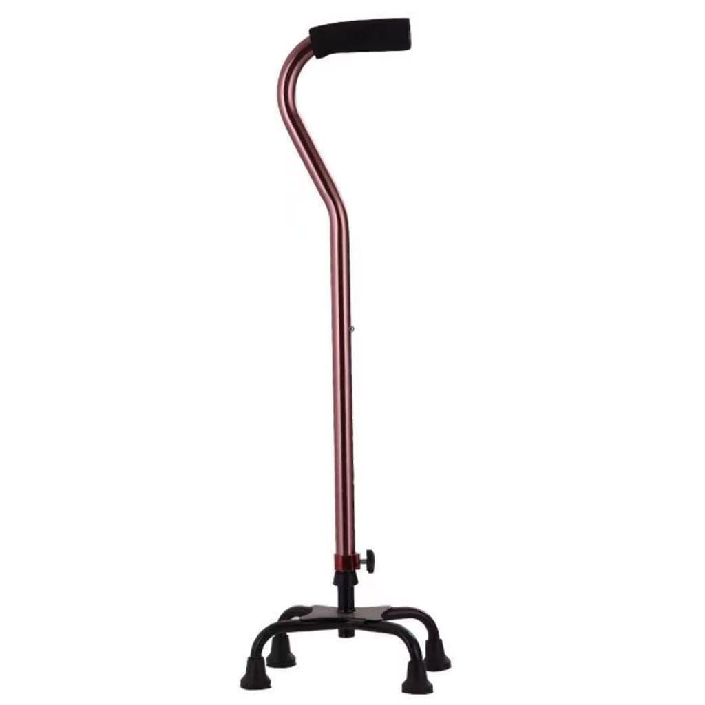 GCX- Muletas for Ancianos Bastón Cuadrangular Muletas Gruesas De Acero Inoxidable for Ancianos Bastón Antideslizante Liviano Ajustable Firma (Color : B)