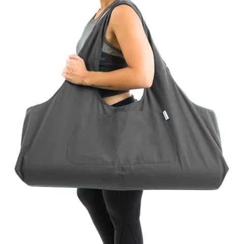 Yogiii Große Yogamatte Tasche | Die Originale YogiiiTotePRO | Große Yogatasche für Matte und Zubehör mit Seitentasche | Passend für die meisten Mattengrößen Cover