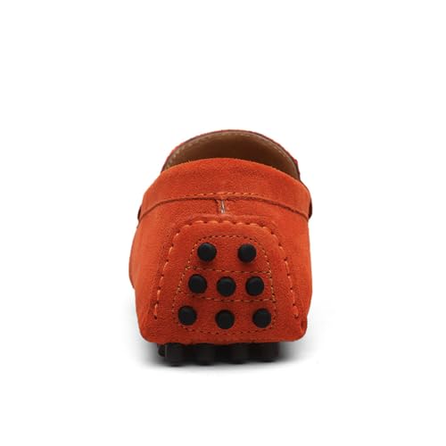 Image of ANUFER Men's Suede Leather Penny Loafers Comfort Driving Shoes Moccasin Slippers