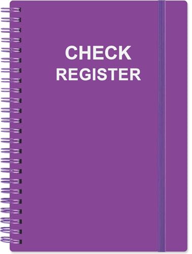 Registres pour chéquier personnel violet - Grand livre de comptes