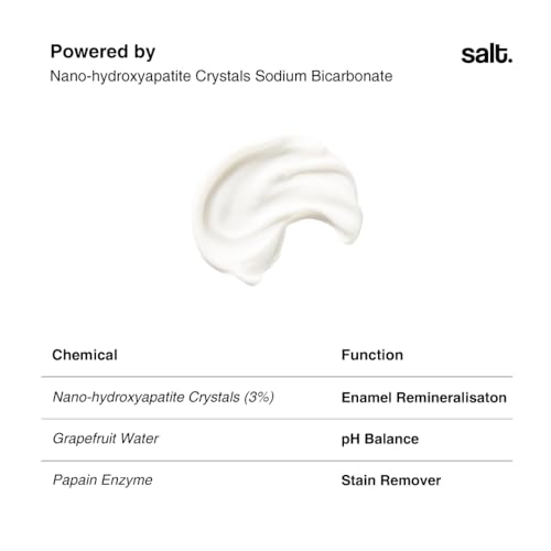 Salt. Oral Care Dusk Night Toothpaste | French Vanilla Flavor | With Grapefruit Water, Papain & Bromelain Enzymes | Natural Plaque Breakdown & Enamel Strengthening Formula | 100g
