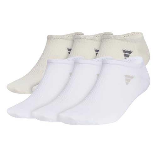adidas Mens Superlite No Show Socks (6-Pair Pack) Low Profile Below Ankle