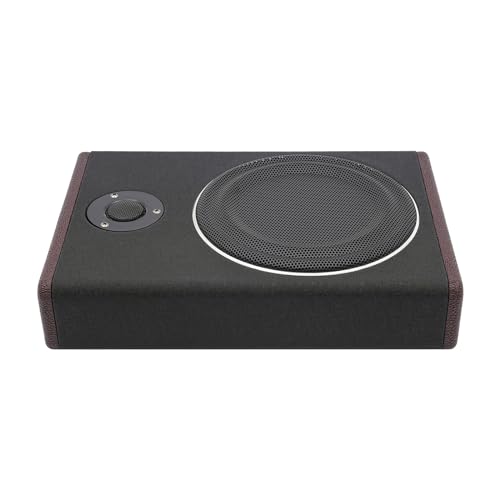 KDbinytt Caisson de basses pour voiture, caisson de basses sous le siège, haut-parleur stéréo 600 W, amplificateur audio ultra fin, design réglable, audio...