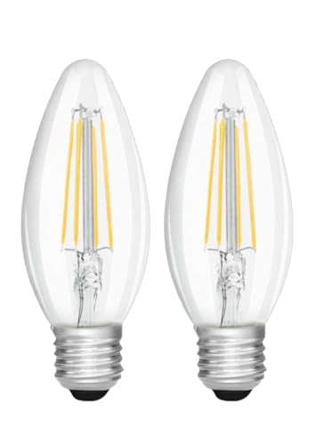 Image of kinis Vintage Style Candle Shape Light Bulbs /Bulb for Wall Light /Bulb for Hanging Light /Bulb for Pendant Light /Bulb for Chandelier /Bulb for Decorative Lights (KIN-C35 Bulb, Pack of 2)