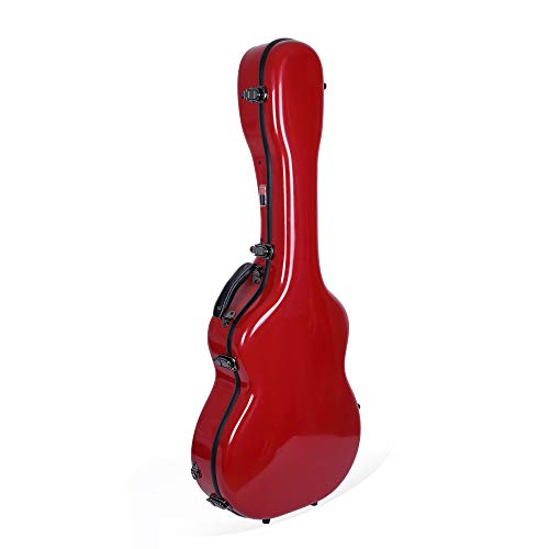 Image of Crossrock Deluxe Fiberglass Case for OM, Martin 000 Guitars(CRF2020OMRD)