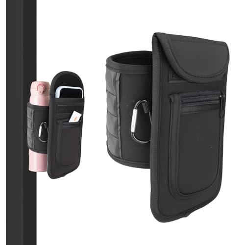 Magnetischer Getränkehalter mit Tasche - Gym Flaschentasche, Magnetisch Flaschenhalter Tasche, Für Schlüssel, Handys und Karten, Geeignet für den Einsatz im Fitnessstudio und beim Sport