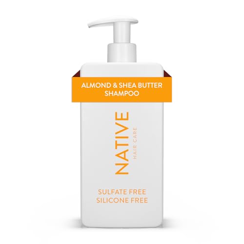 Native Champú para mujeres y hombres, sin siliconas ni sulfatos, aroma de manteca de karité de almendra, champú fortalecedor para el cabello para cabello más fuerte y menos encrespamiento, 487 ml