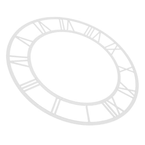 QUMIIRITY な丸型ローマ数字アクリル文字盤プレート。リビングルームの玄関の壁掛け時計に簡単に貼り付けられるモダンで装飾的な文字盤デ 。