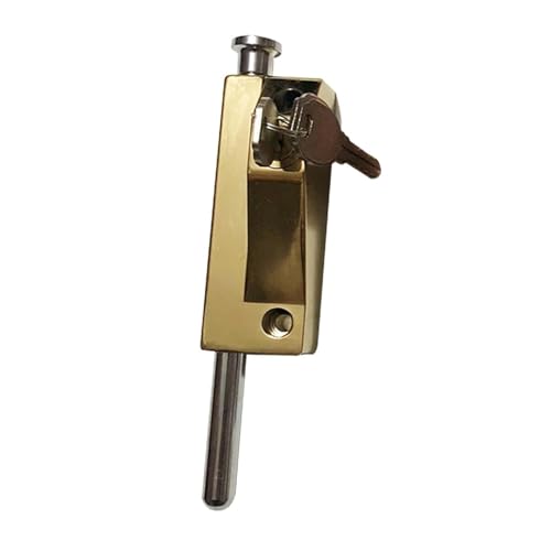 Motor de puerta corrediza, 1 PCS Cierre de seguridad de primavera de puertas de vidrio giratorio de acero inoxidable con llaves de bloqueo tuberculosis Venta(Gold)