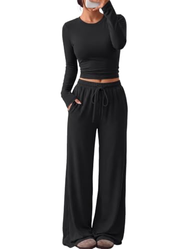 Image of Trendy Queen Women's 2 Piece 2026 Fall Fashion Lounge Set with Pockets