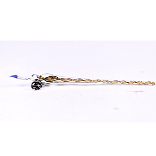 Image of NUOLUX Glass Signature Crystal Dip Sign Gift Pen for Writing (Black)