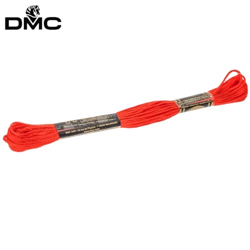 Image of Hobby Lobby DMC Cotton Embroidery Floss - 666 Bright Red, Set of 12