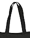 (6 Pack) Set of 6 Heavy Canvas Large Tote Bag with Zippered Closure (Black)