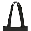 Heavy Canvas Large Tote Bag with Zippered Closure (Black)