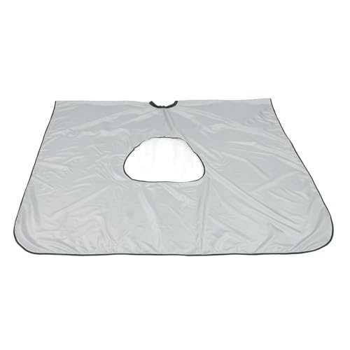 Capa para corte de cabello gris 150x170 cm con ventana miniatura 1