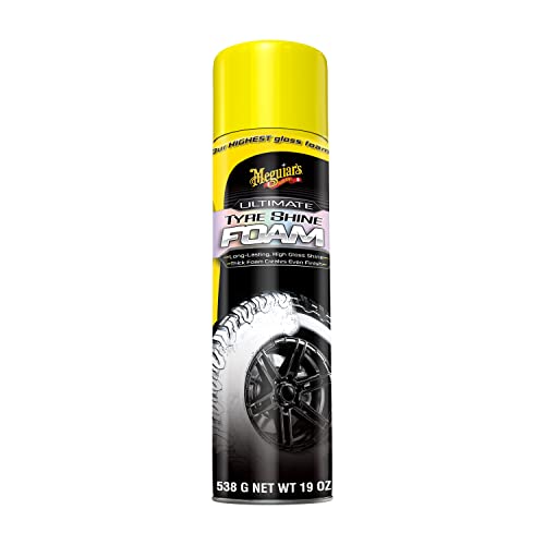 Meguiar’s G210419EU Ultimate Tyre Shine Foam 538 ml, High Gloss & Long Lasting Tyre Dressing