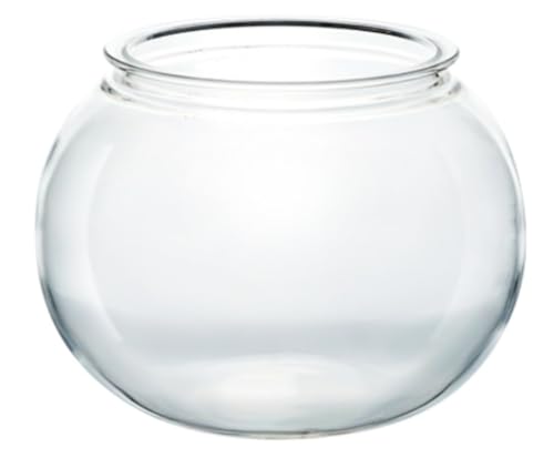 EVREFIN ラウンド金魚鉢 エコ樹脂金魚ベアボウル プラスチック製金魚鉢 大容量 スタイリッシュで丈夫 環境に優しく丈夫 水耕栽培、室内植物、花瓶に最適 自分だけのレイアウトをDIY (【ベアタンク】直径20×高さ15cm)