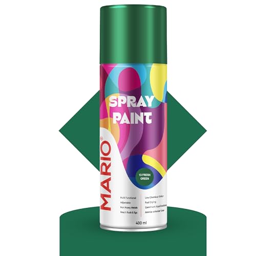 Image of Mario Spray Paint - 13 Fresh Green (400ml) | Fresh Green Spray Paint for Automotive, Metal, Wood & DIY Projects