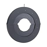 Gettimore Diafragma de apertura de iris mecánico ajustable de 4 a 50 mm con 11 cuchillas para microscopio y cámara, construcción de metal, 7,1 mm de grosor