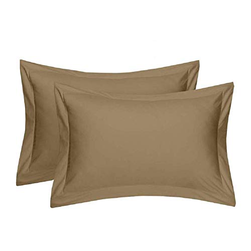 Oxford Pillow Cover | Takiya Cover | Cushion Cover | Pillow Cases | Pillow Covers Set of 2 - Cotton - Taupe Solid_12