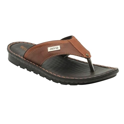 Image of AEROWALK Stylish T-Shape Fashion Slipper for Men | Comfortable | Lightweight | Anti Skid | Casual Office Footwear(SF16)