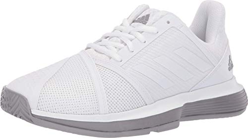 adidas Women's Courtjam Bounce, White/White/Light Granite, 7 M US