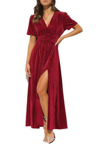 Image of Maxigerui Women's Velvet Maxi Dress Formal Dresses for Wedding Guest Dress