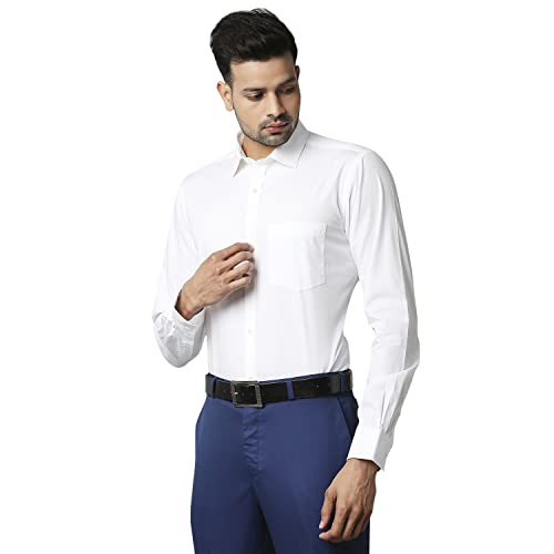 Image of Park Avenue Mens Cotton Solid Slim Fit Shirt
